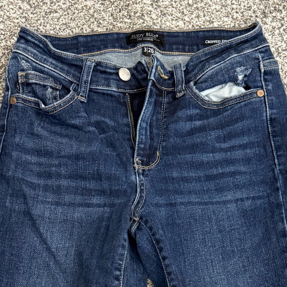 Judy Blue Indigo Cropped Jeans
